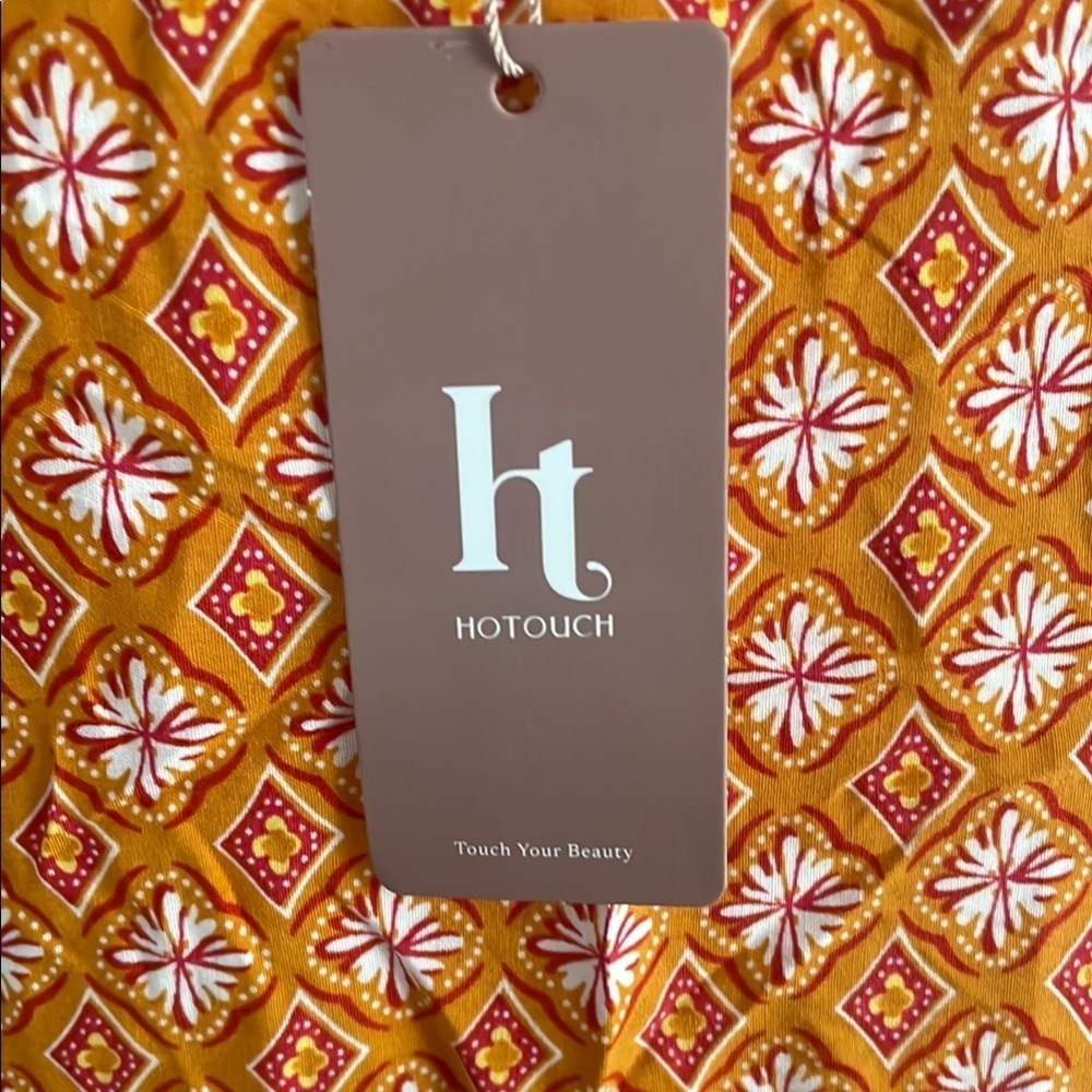 Hotouch Orange Patterned Boho Dress - Picture 6 of 8